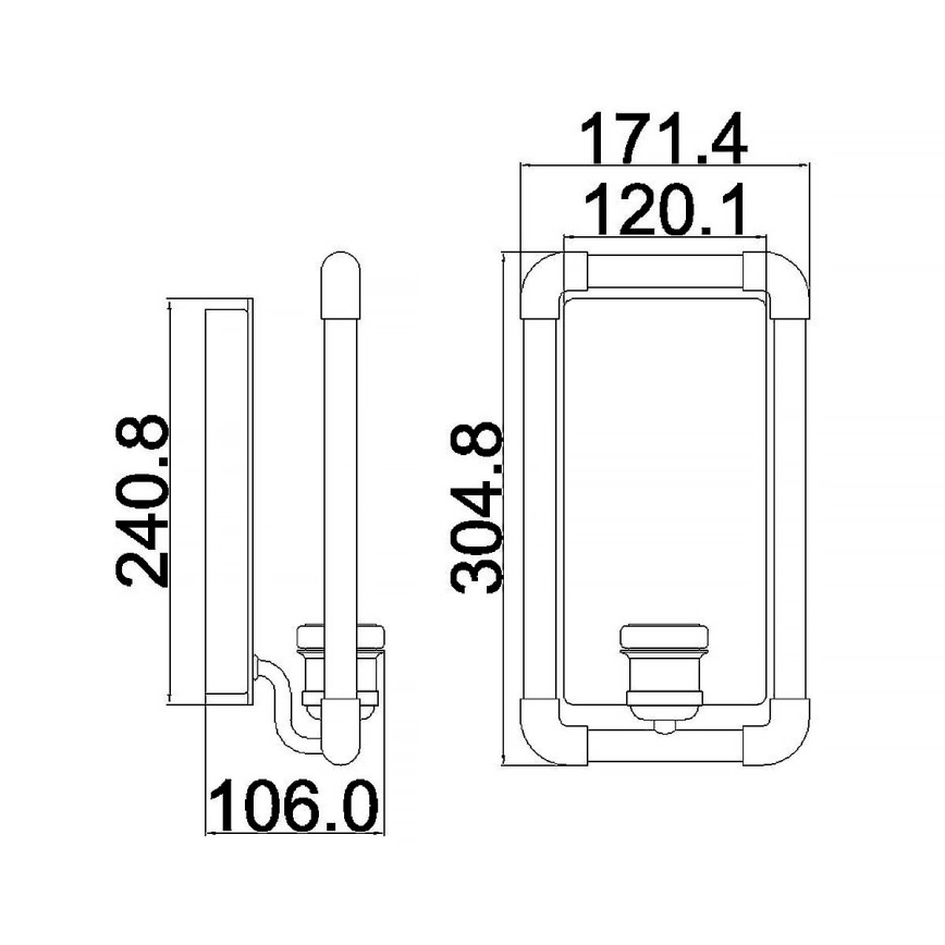 Elstead KL-IMAHN1 - Sieninis šviestuvas IMAHN 1xE27/60W/230V