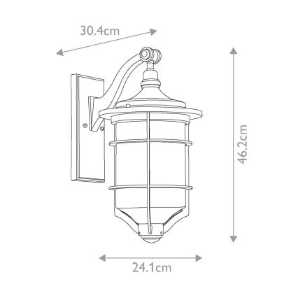 Elstead KL-ROYAL-MARINE2-M -Lauko sieninis šviestuvas ROYAL 1xE27/60W/230V IP44