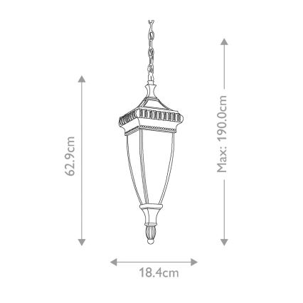 Elstead KL-VENETIAN8-M - Lauko sietynas VENETIAN 2xE14/60W/230V IP23