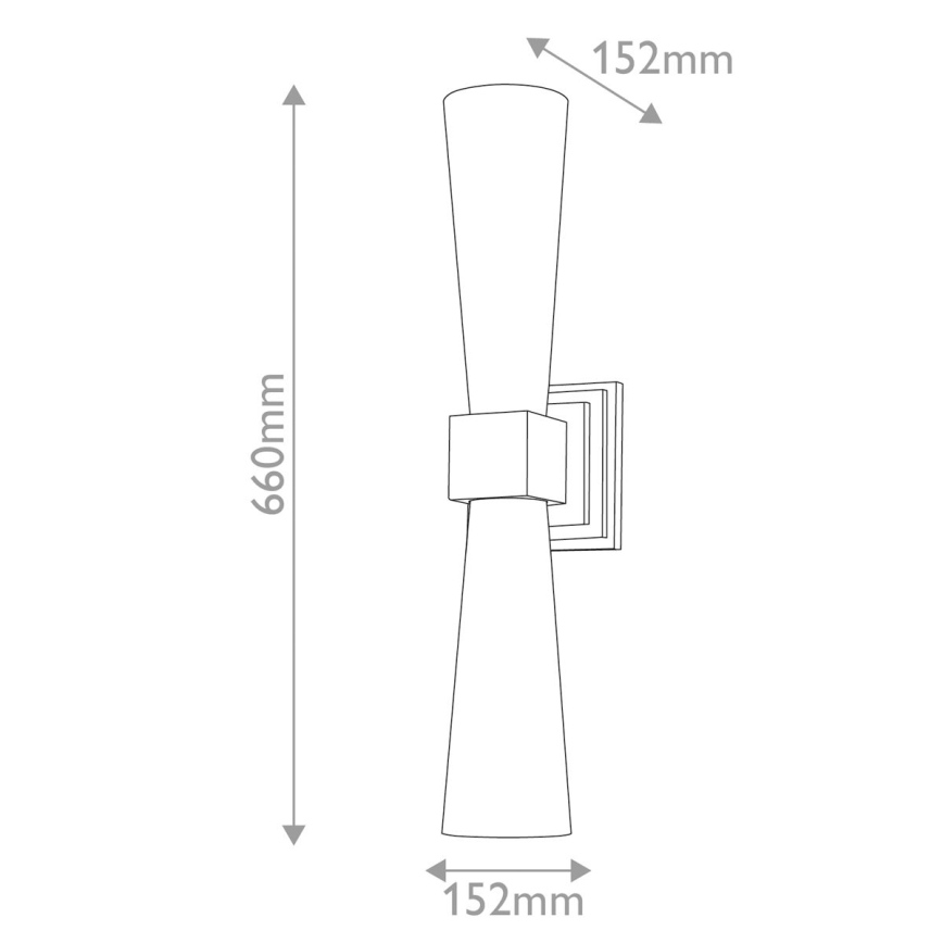 Elstead - LED vonios sieninis šviestuvas KRISTY 2xG9/4W/230V IP44 vario spalvos