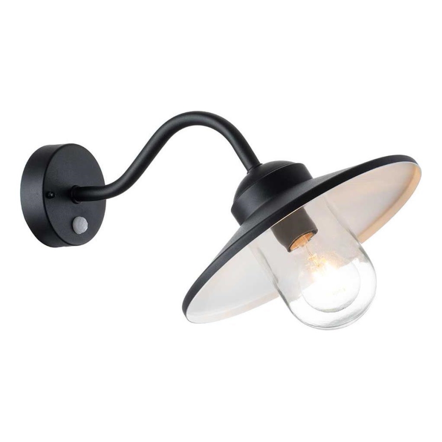 Elstead - Lauko sieninis šviestuvas su judesio jutikliu KLAMPENBORG 1xE27/60W/230V IP44