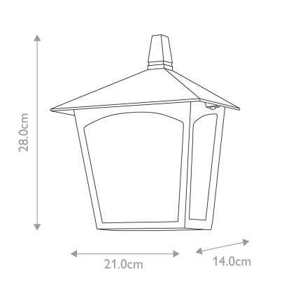 Elstead – Lauko sieninis šviestuvas YORK 1xE27/100W/230V IP23