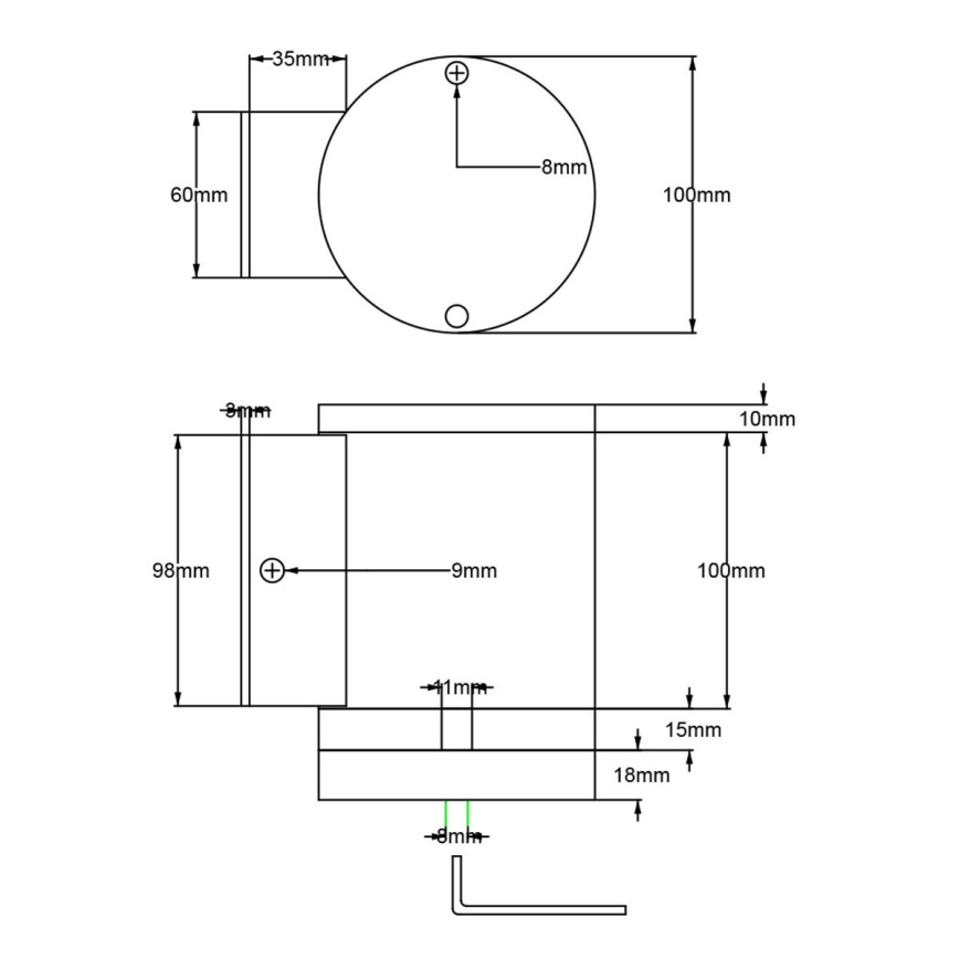 Elstead - LED Lauko sieninis šviestuvas MAGNUS 1xGX53/9W/230V IP54