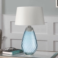 Elstead - LED stalinė lempa LENA 1xE27/40W/230V + 1xGU10/7W 74 cm mėlyna/balta