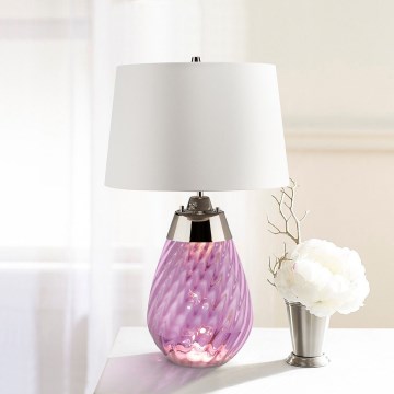 Elstead - LED stalinė lempa LENA 1xE27/40W/230V + 1xGU10/7W 74 cm rožinė