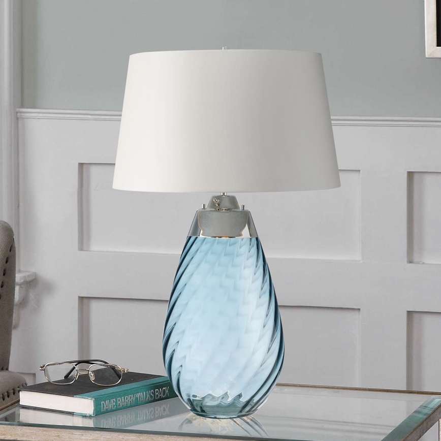 Elstead - LED stalinis šviestuvas LENA 1xE27/40W/230V + 1xGU10/7W 74 cm mėlyna/balta