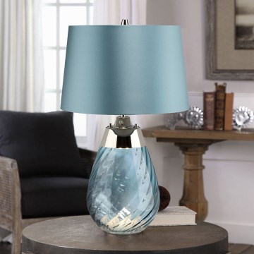 Elstead - LED stalinis šviestuvas LENA 1xE27/60W/230V + 1xGU10/7W 60,5 cm mėlyna