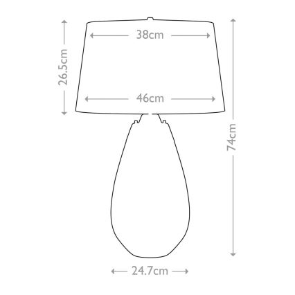 Elstead - LED stalinis šviestuvas LENA 1xE27/40W/230V + 1xGU10/7W 74 cm rausva