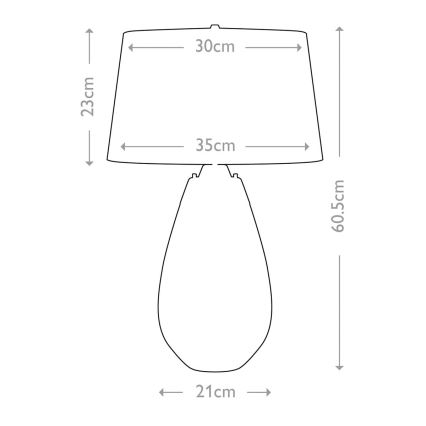 Elstead - LED stalinis šviestuvas LENA 1xE27/60W/230V + 1xGU10/7W 60,5cm mėlyna/balta