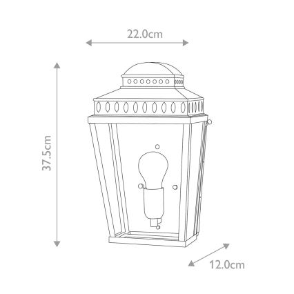 Elstead - Lauko sieninis šviestuvas MANSION HOUSE 1xE27/60W/230V IP44