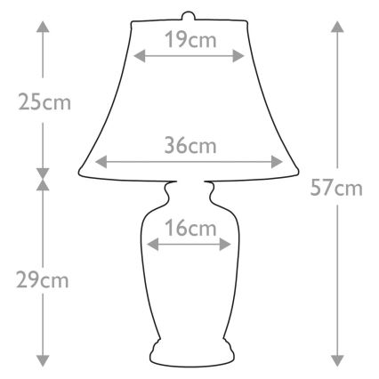 Elstead - Stalinis šviestuvas MĖLYNA GINGER JAR 1xE27/60W/230V