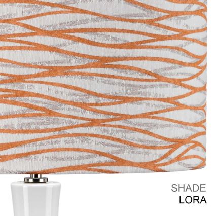 Elstead - Stalo lempa MILO 1xE27/60W/230V balta/oranžinė