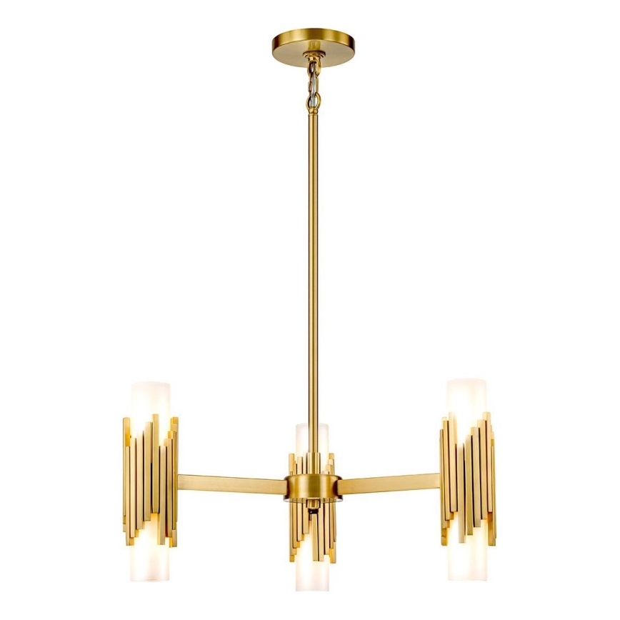 Elstead - Pakabinamas šviestuvas ant strypo MARVELE 6xE14/40W/230V auksinis