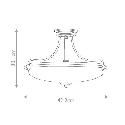 Elstead - Tvirtinamas sietynas GRIFFIN 3xE27/100W/230V bronza