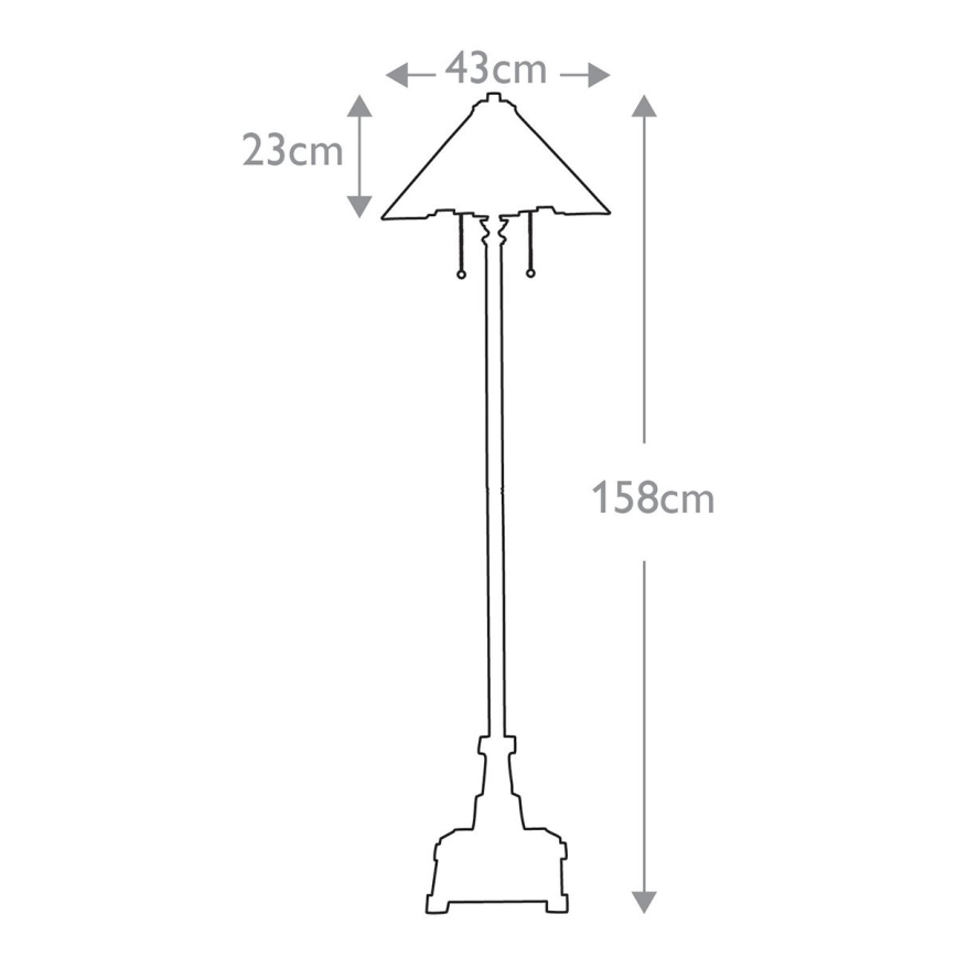 Elstead QZ-INGLENOOK-FL - Toršeras INGLENOOK 2xE27/60W/230V