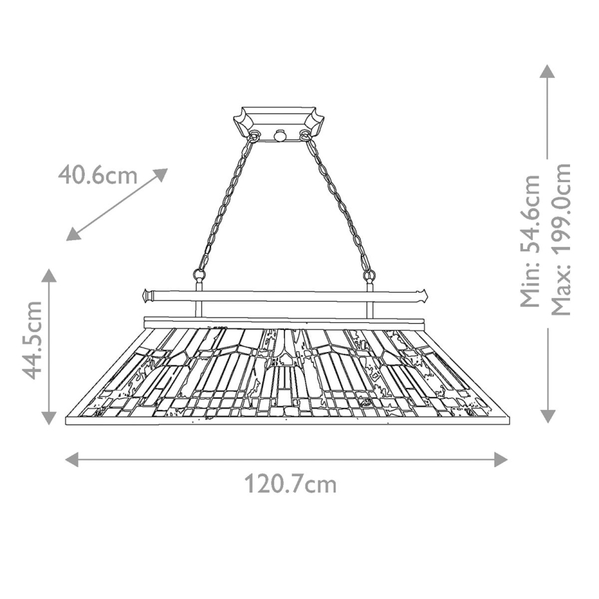 Elstead QZ-INGLENOOK-ISLE - Sietynas ant grandinės INGLENOOK 3xE27/100W/230V