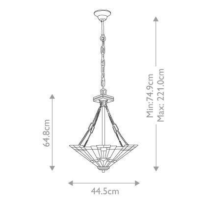 Elstead QZ-INGLENOOK-P-B - Sietynas ant stulpo INGLENOOK 3xE27/100W/230V