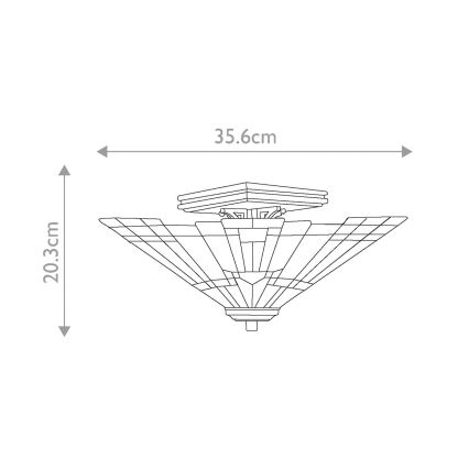 Elstead - Lubinis šviestuvas Tiffany INGLENOOK 2xE27/60W/230V