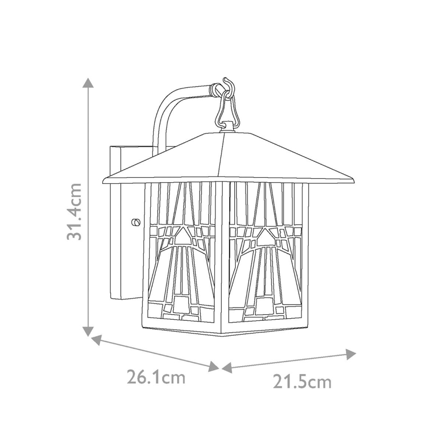 Elstead QZ-INGLENOOK2-M - Lauko sieninis šviestuvas INGLENOOK 1xE27/60W/230V IP44