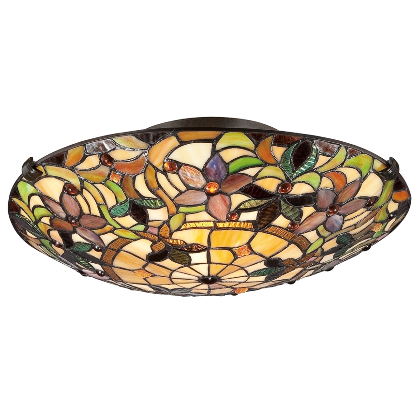 Elstead - Tiffany stiliaus lubinis šviestuvas KAMI 2xE27/60W/230V