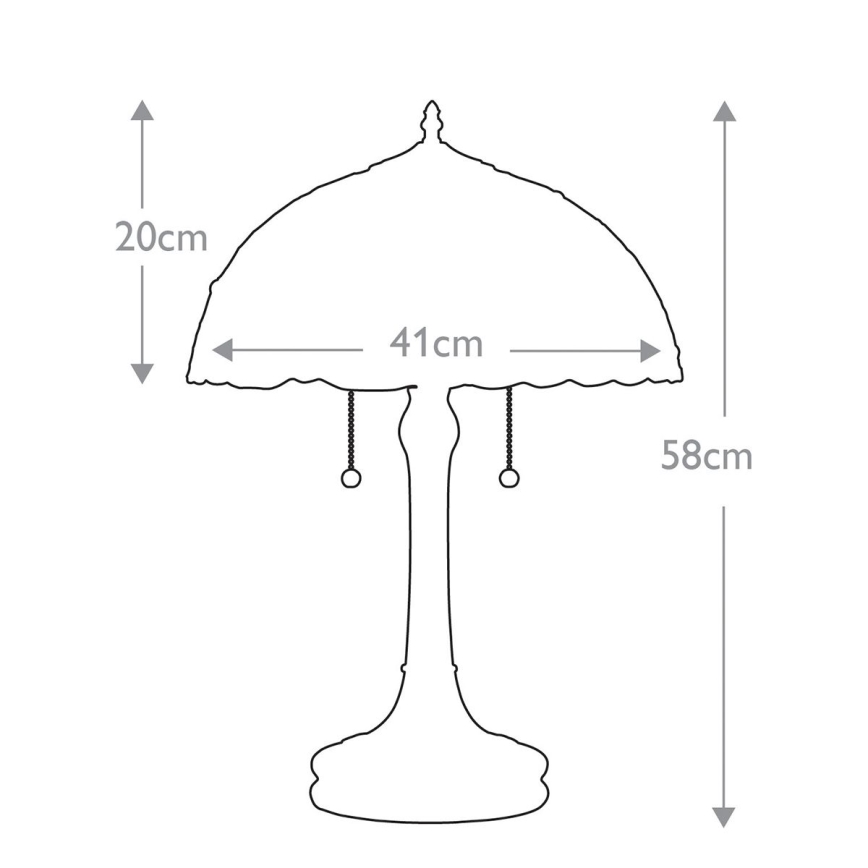 Elstead - Tiffany stalinis šviestuvas LARISSA 2xE27/60W/230V