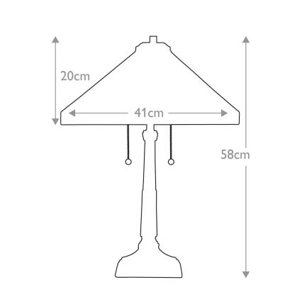 Elstead - Tiffany stalinis šviestuvas STEPHEN 2xE27/60W/230V