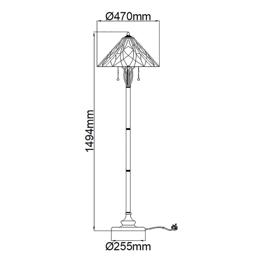 Elstead QZ-VICTORY-FL - Toršeras VICTORY 2xE27/60W/230V
