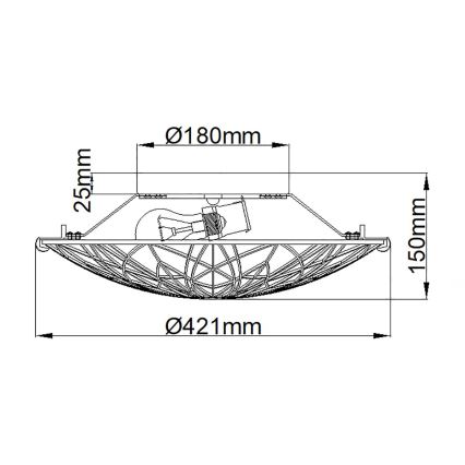 Elstead QZ-VICTORY-SF - Lubinis šviestuvas VICTORY 2xE27/60W/230V