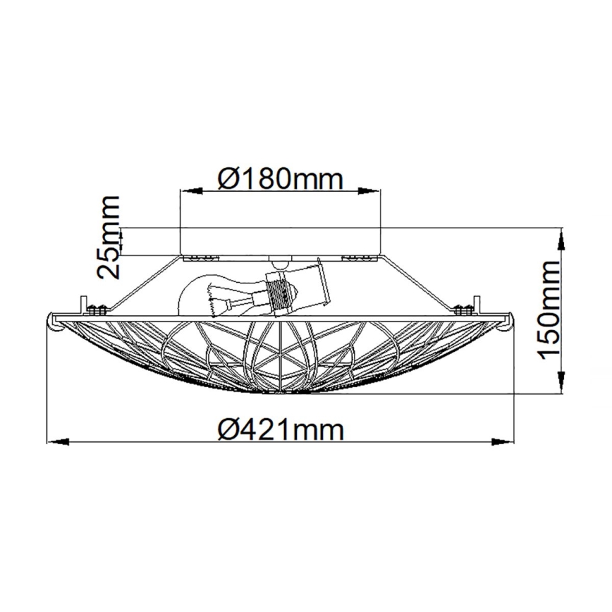 Elstead QZ-VICTORY-SF - Lubinis šviestuvas VICTORY 2xE27/60W/230V