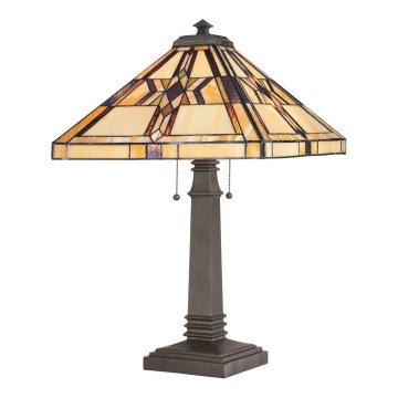 Elstead - stalinis Tiffany stiliaus šviestuvas FINTON 2xE27/60W/230V