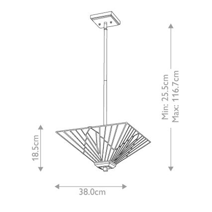 Elstead - Sietynas ant stulpo ALDERLEY 2xE27/60W/230V