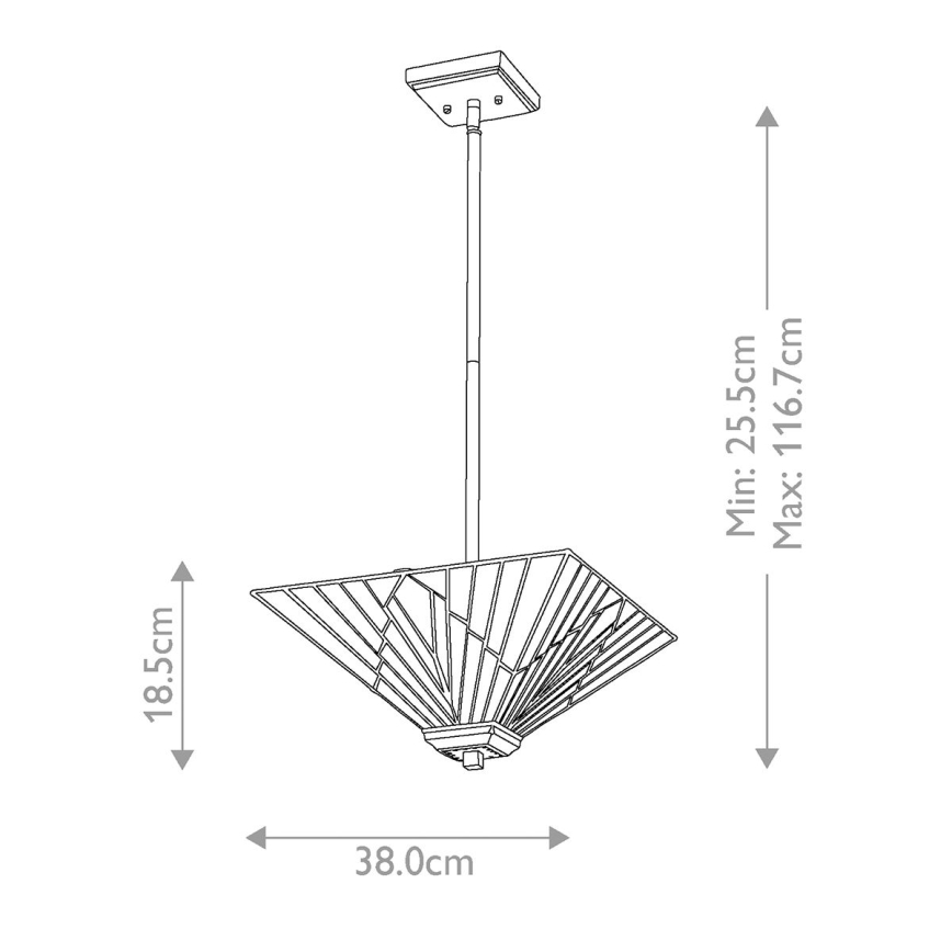 Elstead - Sietynas ant stulpo ALDERLEY 2xE27/60W/230V