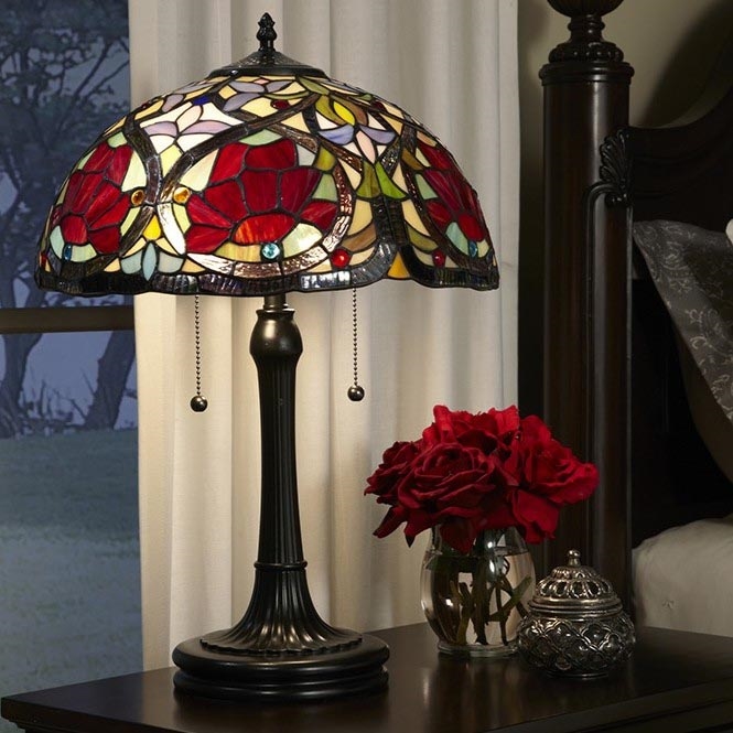 Elstead - Tiffany stalinis šviestuvas LARISSA 2xE27/60W/230V