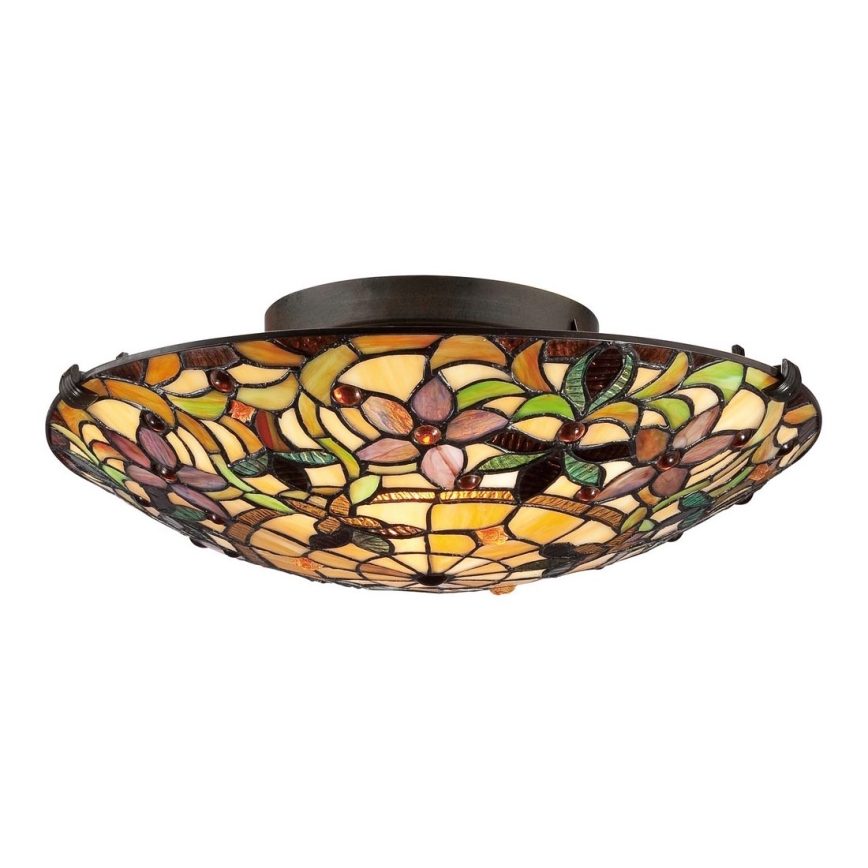 Elstead - Tiffany stiliaus lubinis šviestuvas KAMI 2xE27/60W/230V