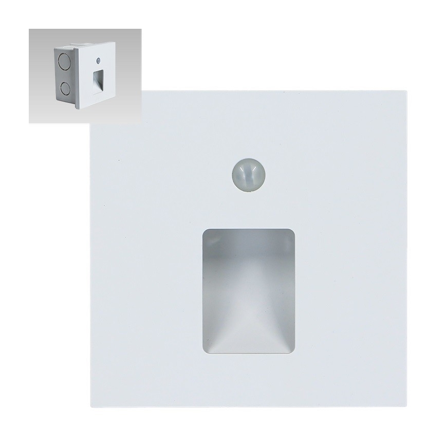 Emithor 70420 - LED Laiptinės šviestuvas su jutikliu VIX LED/1W/230V 4000K baltas