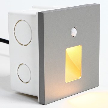Emithor 70422 - LED laiptų šviestuvas su jutikliu VIX LED/1W/230V 4000K pilka