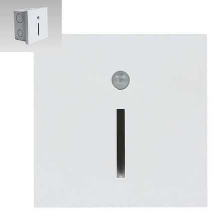 Emithor 70426 - LED laiptų šviestuvas su jutikliu LINE LED/1W/230V 4000K baltas