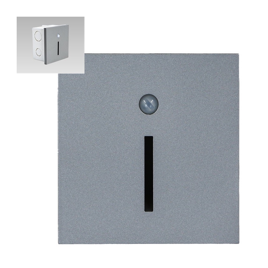 Emithor 70428 - LED Laiptinės šviestuvas su jutikliu LINE LED/1W/230V 4000K pilkas