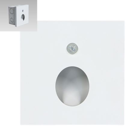 Emithor 70432 - LED laiptų šviestuvas su jutikliu OLIVE LED/1W/230V 4000K balta