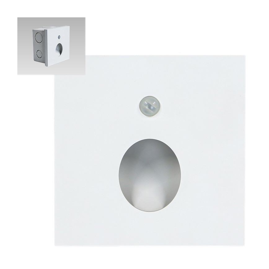 Emithor 70432 - LED laiptų šviestuvas su jutikliu OLIVE LED/1W/230V 4000K balta