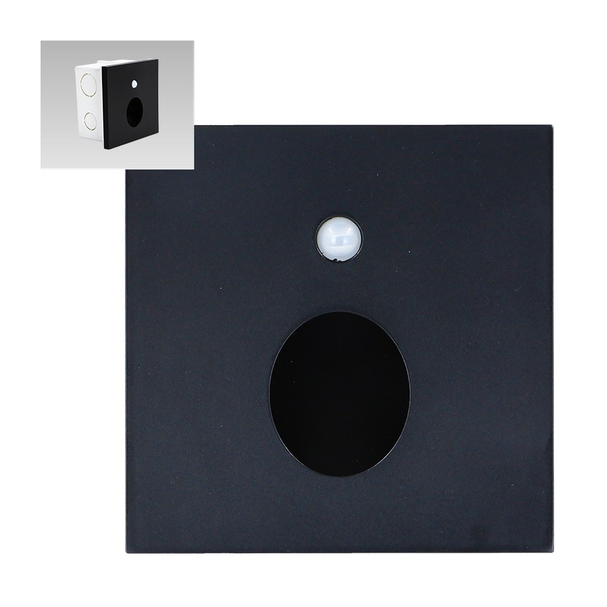 Emithor 70436 - LED laiptinės šviestuvas su jutikliu OLIVE LED/1W/230V 4000K juoda