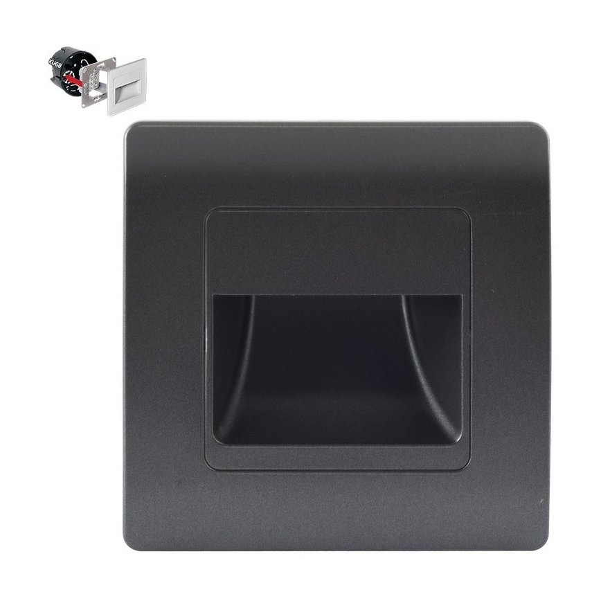 Emithor 70438 - LED laiptinės šviestuvas STEP LIGHT LED/1W/230V 4000K juoda