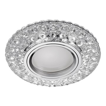 Emithor 71095 - LED įmontuojamas šviestuvas ELEGANT GLASS FIX 1xGU10/50W + LED/3W JUOSTELĖ