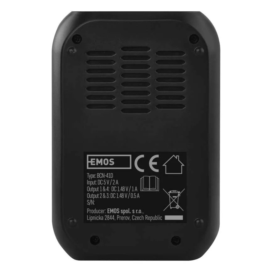 Baterijos įkroviklis su LCD ekranu 4xAA/AAA 5V