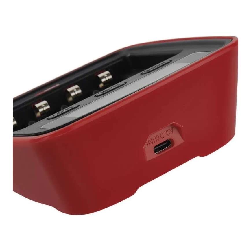 Baterijos įkroviklis su LCD ekranu 4xAA/AAA 5V