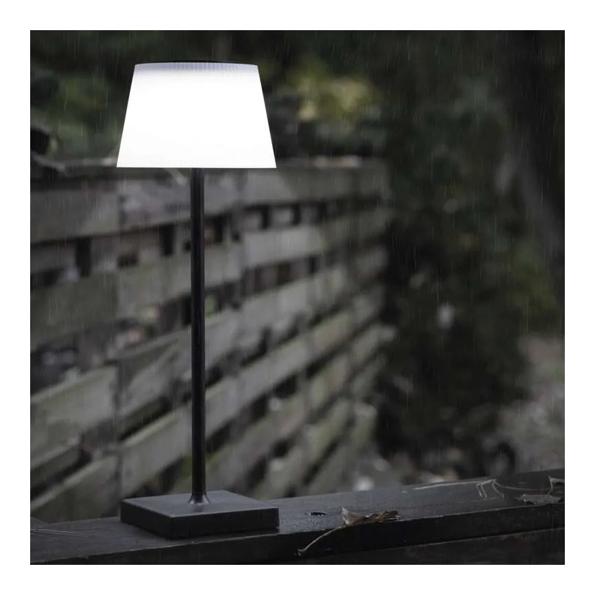 LED Pritemdoma įkraunama lempa KATIE LED/4W/10V 1800mAh IP44 CRI 90 juoda