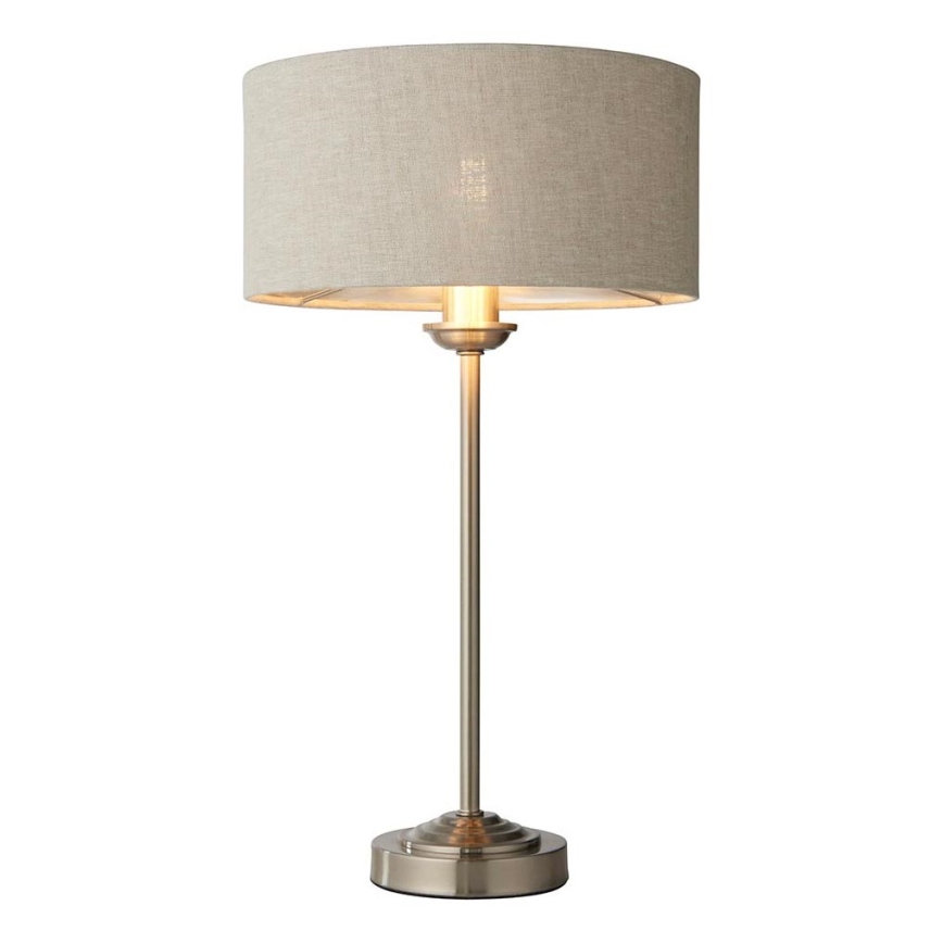 Endon 100646 – stalinis šviestuvas HIGHCLERE 1xE14/7W/230V, smėlio spalvos/matinis chromas, Ø 25 cm