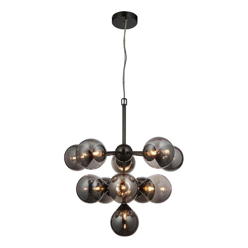 Endon 101147 - Liustra ant laido OSCAR 11xG9/18W/230V juoda/dūminė
