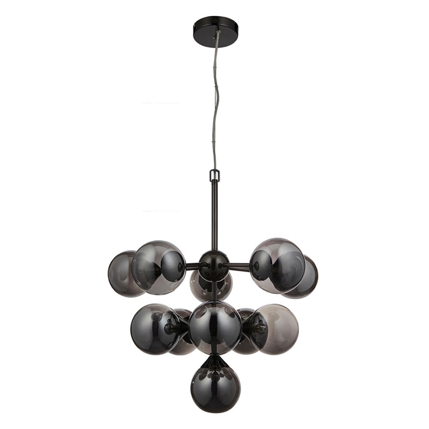 Endon 101147 - Liustra ant laido OSCAR 11xG9/18W/230V juoda/dūminė