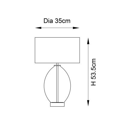 Endon 101150 - Reguliuojama stalinė lempa ELIN 1xE27/10W/230V balta/žalvarinė/dūminė smėlio spalva